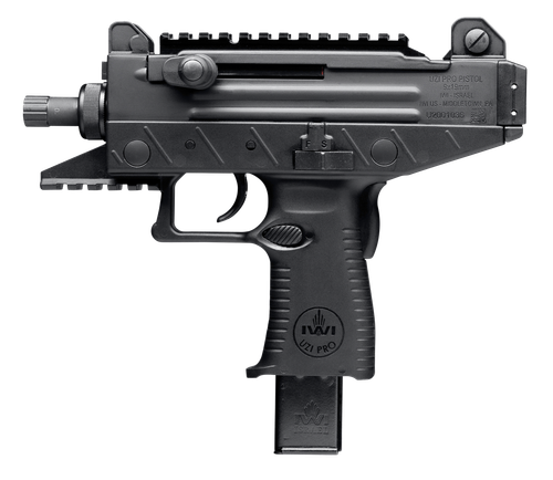IWI US UPP9ST Uzi Pro  9mm Luger Caliber with 4.50" Threaded Barrel, 25+1 Capacity, Black Metal Finish, Black Polymer Grip Right Hand