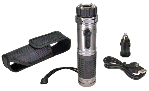 Zap ZAPL Zap Light Stun Gun/Flashlight Range of Contact Silver