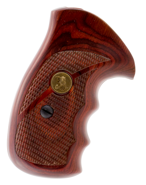 Pachmayr 63020 Renegade Grip Checkered Rosewood Laminate with Finger Grooves for S&W K/L Frame