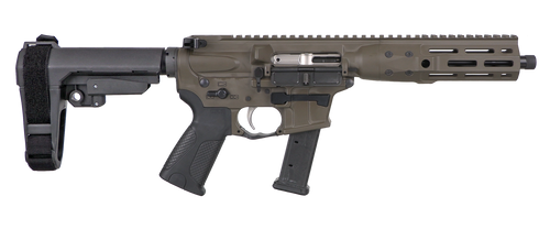 LWRC ICP9PBC8SBA3 IC-9  9mm Luger 8.50" 33+1 Black Nitride Threaded Barrel, Patriot Brown Anodized Aluminum Picatinny Rail Receiver, SB Tactical SBA3 Brace, LWRC Ultra Combat Grip, Ambidextrous