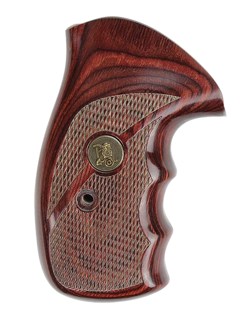 Pachmayr 63040 Renegade Grip Checkered Rosewood Laminate with Finger Grooves for S&W N Frame