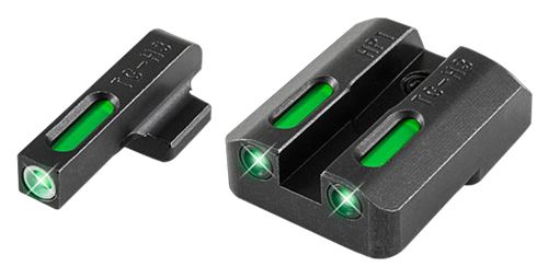 TruGlo TG13HP1A TFX  Black | Green Tritium & Fiber Optic White Outline Front Sight Green Tritium & Fiber Optic Rear Sight