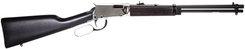 Rossi RL22181WD-NI Rio Bravo  22 LR 15+1 18" Black Polished Alloy Steel Barrel, Nickel Stainless Steel Receiver, Hardwood Fixed Stock, Right Hand