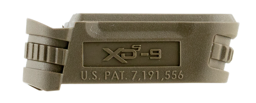 Springfield Armory XDS5901MFDE Backstrap Sleeve  made of Polymer with Flat Dark Earth Finish & 1 Piece Design for 9mm Luger Springfield XD-S with #1 Backstrap & 3.30" Barrel