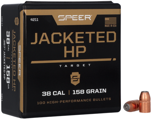 Speer 4211 Handgun  38Cal 158gr Jacketed Hollow Point 100 Per Box/5 Case