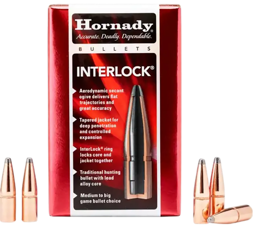 Hornady 3090 InterLock  30 Cal .308 220 gr Round Nose 100 Per Box/ 15 Case