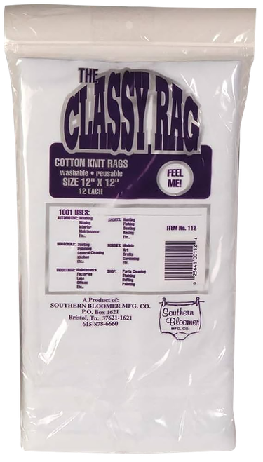 Southern Bloomer 112 Cleaning Patches  Cotton 12" x 12" 12 Per Bag