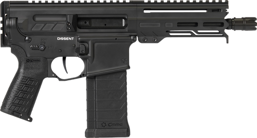 CMMG 54AA847AB Dissent  5.7x28mm 32+1 6.50", Black Cerakote Rec, OEM Grip, Picatinny Buffer Adapter, Zeroed Drop-In Single Stage Trigger