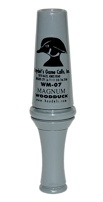 Haydel's Game Calls WM07 Magnum  Open Call Single Reed Wood Duck Sounds Attracts Ducks Gray Acrylic