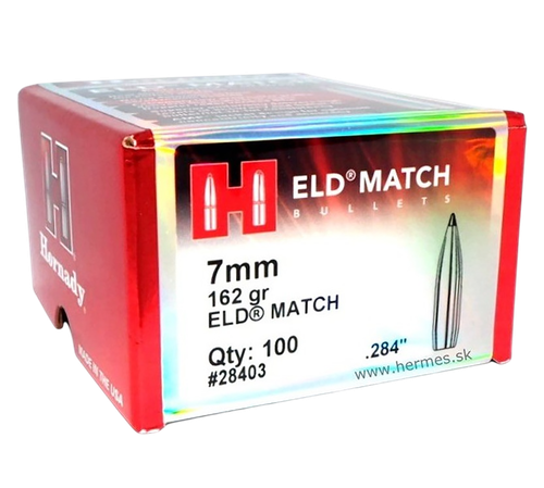 Hornady 28403 ELD Match  7mm .284 162 gr Extremely Low Drag Match 100 Per Box/ 15 Case