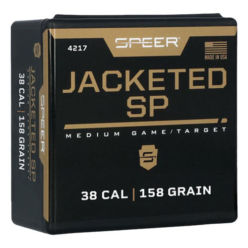 Speer 4217 Handgun  38Cal 158gr Jacketed Soft Point 100 Per Box/5 Case