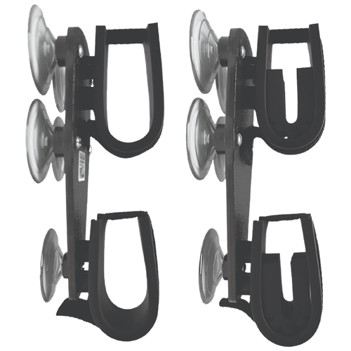 Rugged Gear 10020 Suction Cup Gun Rack Black Metal Universal