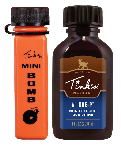 Tinks W6249 #1 Doe-P w/Mini Bomb Deer Attractant Doe Urine Scent 1oz Bottle