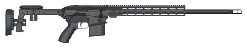 Bushmaster 0110001BLK BA30  308 Win 10+1 24" Black Threaded Barrel, Black Hard Coat Anodized 14" M-LOK Handguard, Black Aluminum Folding Chassis Stock, AR Style Grip, Ambidextrous
