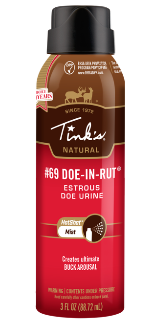 Tinks W5310 #69 Hot Shot Deer Attractant Doe In Estrus Scent 3 oz Aerosol