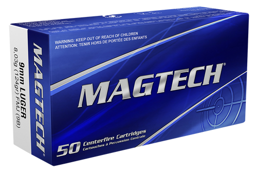 Magtech 9B Range/Training  9mmLuger 124gr Full Metal Jacket 50 Per Box/20 Case