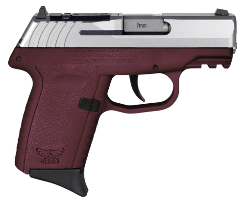 SCCY Industries CPX2TTCRRDRG3 CPX-2 Gen3 RD 9mm Luger 10+1 3.10" Crimson Red Polymer w/Picatinny Rail Serrated Stainless Steel Slide Crimson Red Polymer Grip