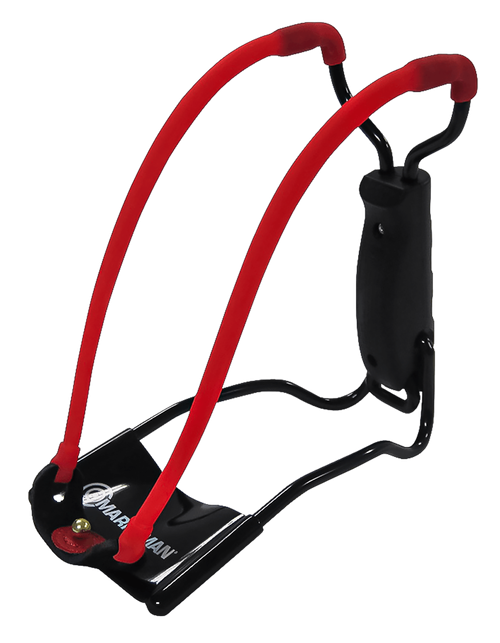 Marksman 3055 Marksman 3055 Folding Slingshot Red Hyper-Velocity Band Black Molded Handle