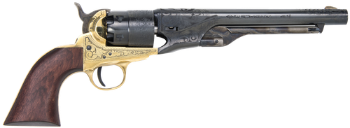Traditions FR186012 1860 Army Break Open 44 Cal #11 Percussion 8" 6 Shot Brass Engraved Frame Blued Engraved Barrel Blued Cylinder Walnut Grip