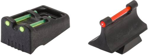 TruGlo TG961R Slug Gun Series  Black | Red Fiber Optic Front Sight Green Fiber Optic Rear