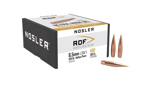 Nosler 53505 RDF Match 6.5Creedmoor 130gr Hollow Point Boat Tail 100/Box