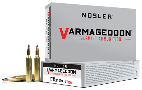 Nosler 65105 Varmageddon  17Rem 20gr Flat Base Tipped 20 Per Box/20 Case