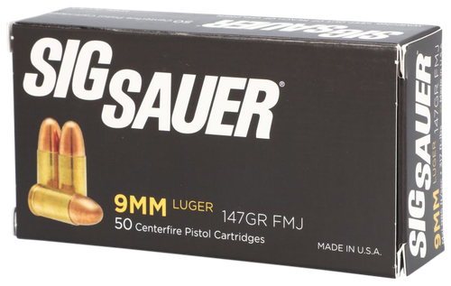 Sig Sauer E9MMB350 Elite Ball  9mmLuger 147gr Full Metal Jacket 50 Per Box/20 Case