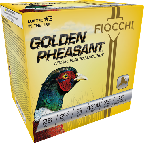Fiocchi 28GP75 Golden Pheasant Extrema 28Gauge 2.75" 7/8oz 7.5Shot 25 Per Box/10 Case