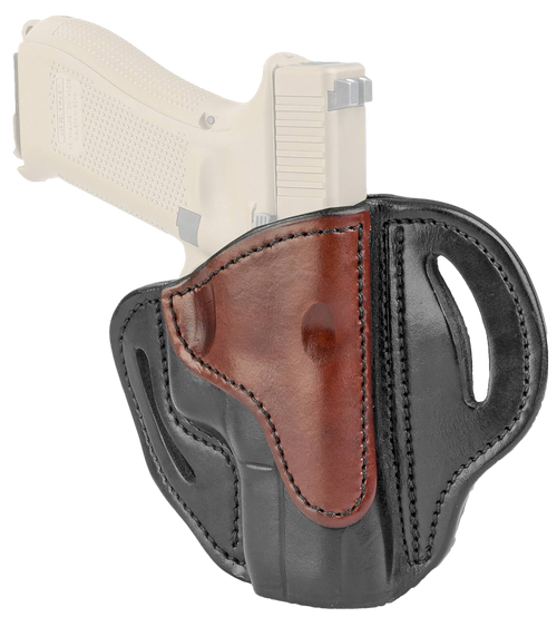1791 Gunleather BH21BLBR BH2.1  OWB Size 2.1 Black/Brown Leather Belt Slide Compatible w/Glock 17/S&W M&P Shield/Springfield XD Right Hand