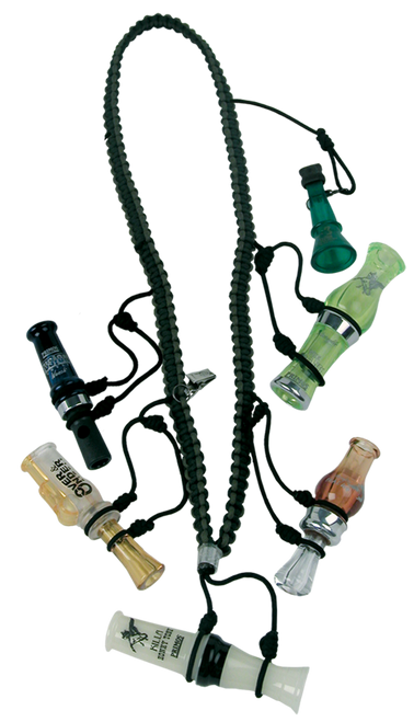 Primos 69628 Waterfowler's Call Lanyard  Black Nylon