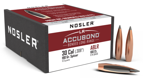 Nosler 58456 AccuBond Long Range 30Cal 190gr Spitzer Point 100/Box