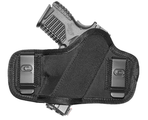Crossfire Shooting Gear CRFCLPONSA1S2 The Clip-On  OWB Black Ballistic Nylon Belt Clip Fits Subcompact 2-2.50" Barrel Ambidextrous