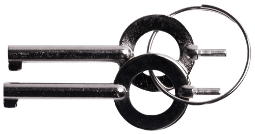 Uzi Accessories UZIKEYPAIR Handcuff Key Set Silver Metal
