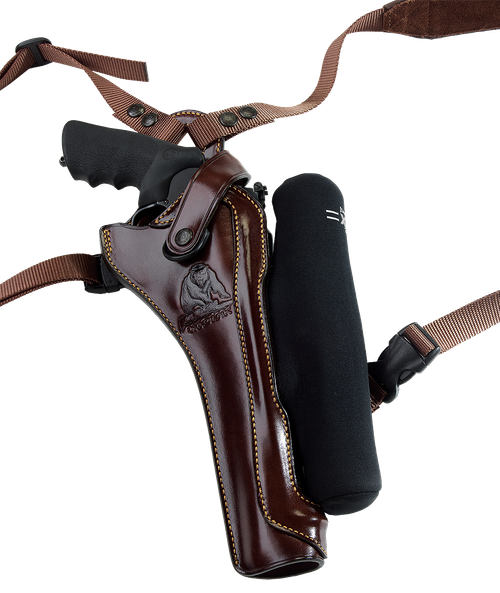 Galco KH172H Kodiak Hunter Chest Holster Havana Brown Leather Shoulder/Torso Strap Fits S&W X Frame 8.375" Right Hand