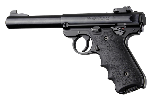Hogue 79000 Rubber Grip  Black with Finger Grooves for Ruger Mark IV