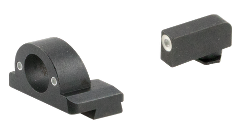 AmeriGlo GL5125 Ghost Ring Sight Set for Glock  Green Tritium White Outline Front Sight-Green Tritium Rear Sight