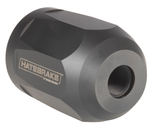 Maxim Defense MXM47707 Hate Brake  Black DLC 17-4 Stainless Steel with 1/2"-28 tpi Threads, 2.40" OAL, 1.50" Diameter & Octagon Shape for 5.56x45mm NATO