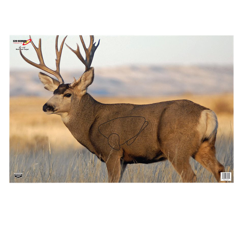 Birchwood Casey 37482 EZE-Scorer  Mule Deer Paper Hanging 23" x 35" Multi-Color 2 Per Pkg