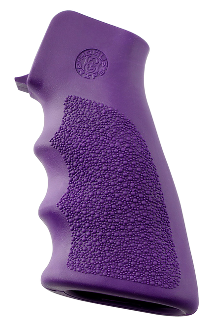 Hogue 15006 OverMolded Grip Cobblestone Purple Rubber with Finger Grooves for AR-15, M16