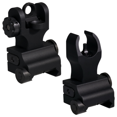 Samson QFHKA2PKG Quick Flip Folding Sights Front(HK) & Rear (A2)  Black Anodized for AR-15