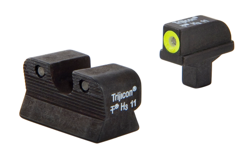 Trijicon 600514 HD Night Sights  Green/Tritium Yellow Outline Front Sight-Green Tritium Black Outline Rear Sight Colt 1911