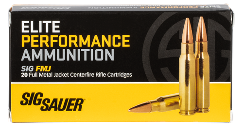 Sig Sauer E308B120 Elite Performance  308 Win 150 gr Full Metal Jacket 20 Per Box/ 25 Case