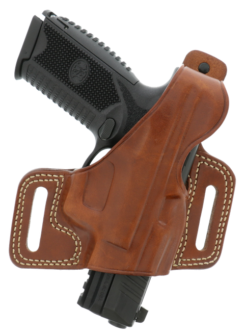 Galco SIL212 Silhouette  OWB Tan Leather Belt Slide Fits 1911 Fits 3.50" Barrel Right Hand
