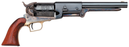 Taylors & Company 550859 1847 Walker Uberti 44 Cal 6 Shot Percussion 9" Blued Round Barrel, Blued Cylinder, Color Case Hardened Steel Frame, Walnut Grip