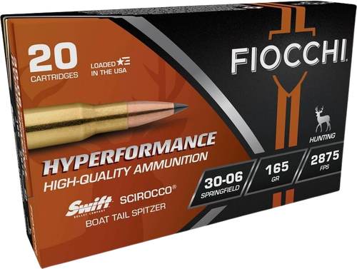 Fiocchi A3006SCA SCIROCCO BONDED Extrema 30-06Springfield 165gr Swift Scirocco II Bonded 20 Per Box/10 Case