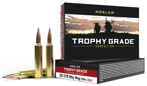 Nosler 60133 Trophy Grade Long-Range 30-378WthbyMag 210gr Nosler Spitzer AccuBond Long Range 20 Per Box/10 Case