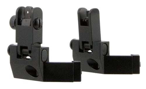 TacFire IS003 45 Degree Flip Up Iron Sight/Springloaded  Black Anodized Front and Rear for AR-Platform