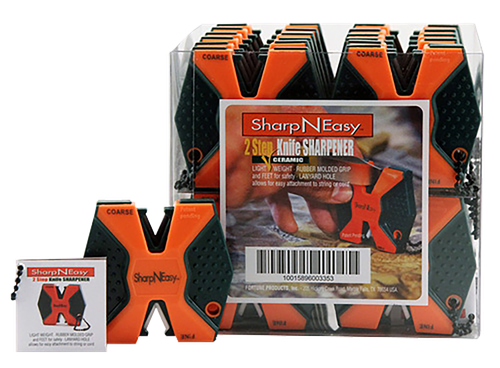 AccuSharp 335CD SharpNEasy 2-Step Sharpener Hand Held Fine/Coarse Ceramic Stone Sharpener Black/Orange Plastic 24