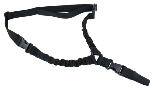 TacFire SL002B One Point Sling Black Nylon 30"-40" OAL Adjustable Double Bungee Rifle