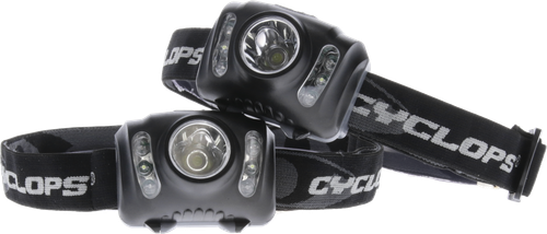 Cyclops CYCHL2102PK Headlamp  210 Lumens White Red/Green/White LED Bulb Black 2 Pack